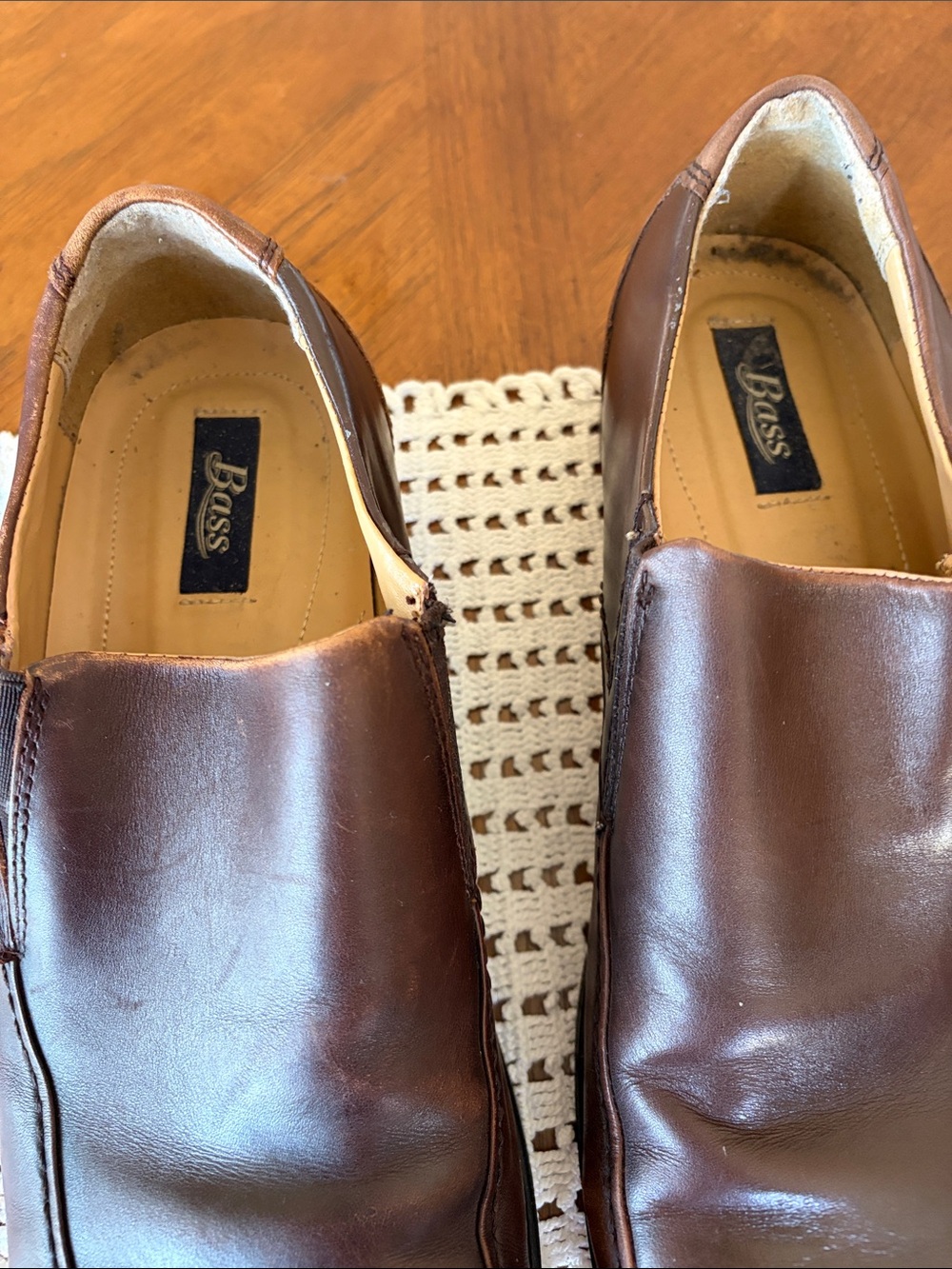 Bass Brown Leather Slip-On Loafers